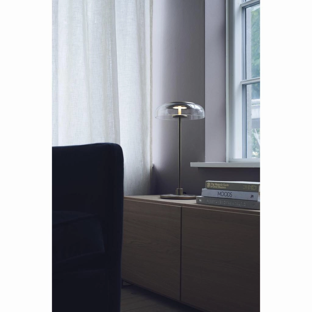 BLOSSI BORDLAMPE NORDIC GULD/KLAR LED DMP