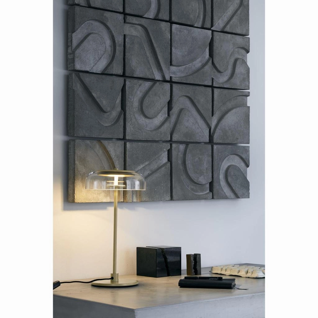 BLOSSI BORDLAMPE NORDIC GULD/KLAR LED DMP