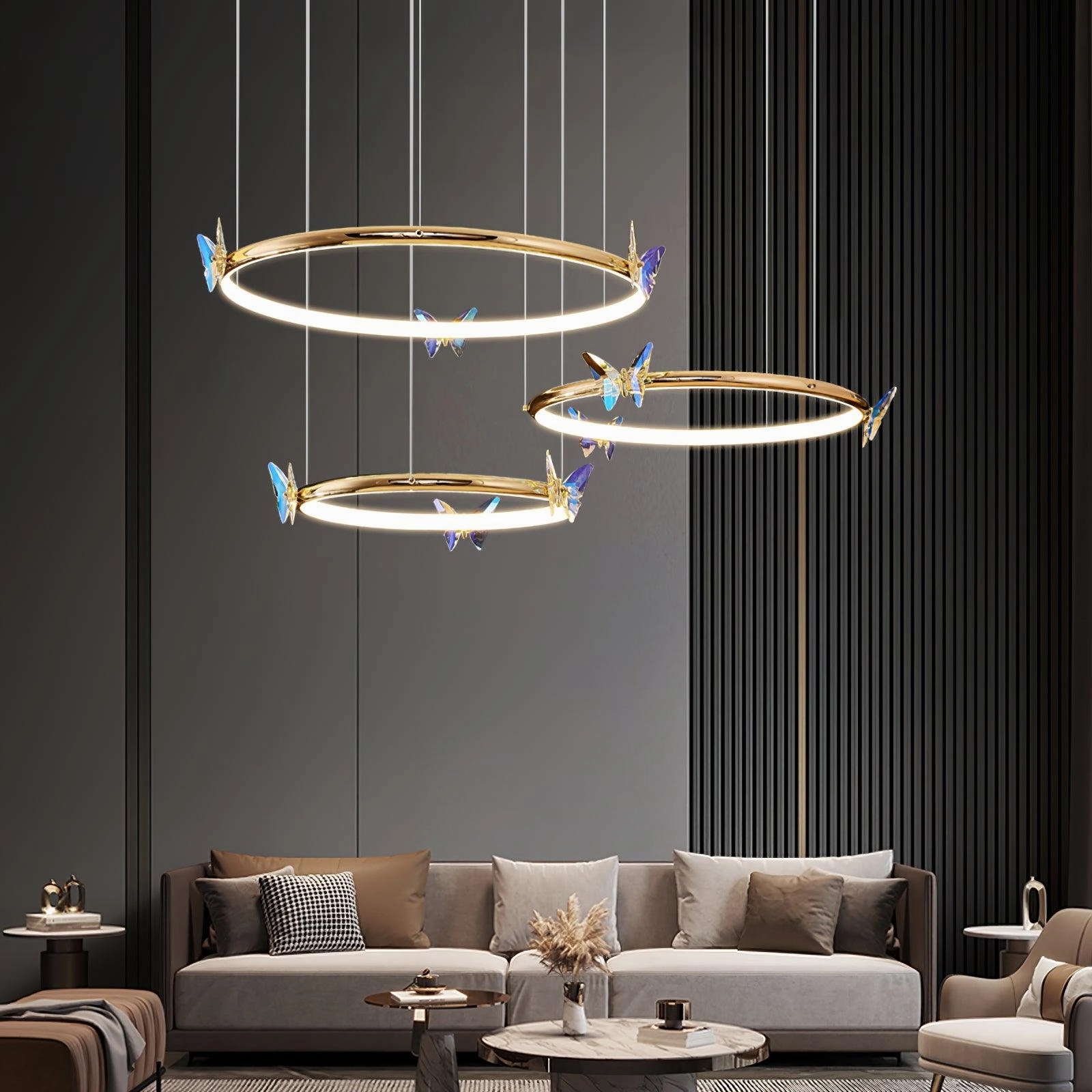 Blue Butterfly Chandelier