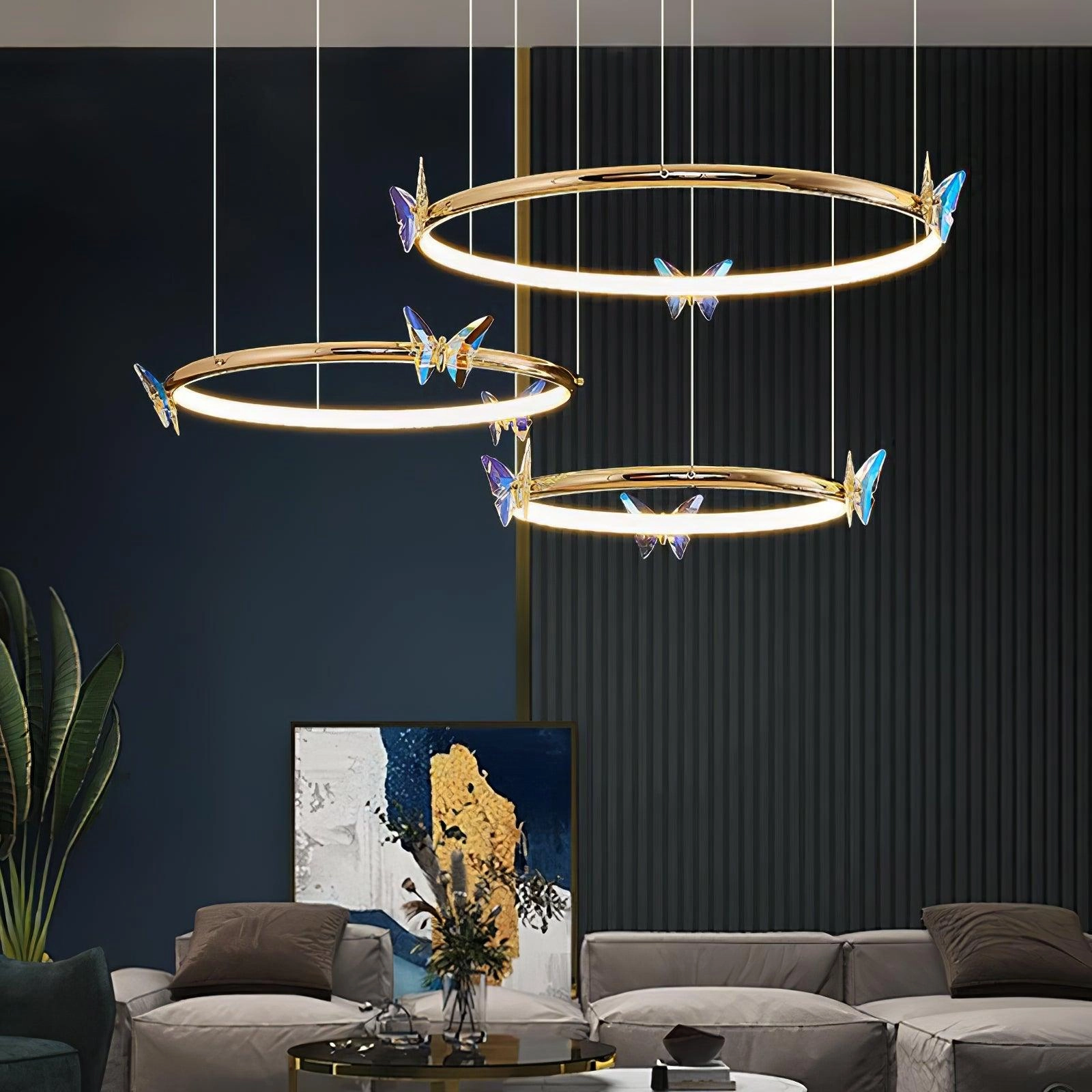 Blue Butterfly Chandelier