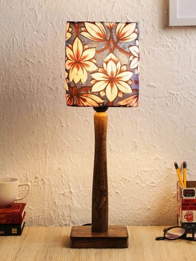 Blue Flowers Wooden Lamp Louis Poulsen chandelier