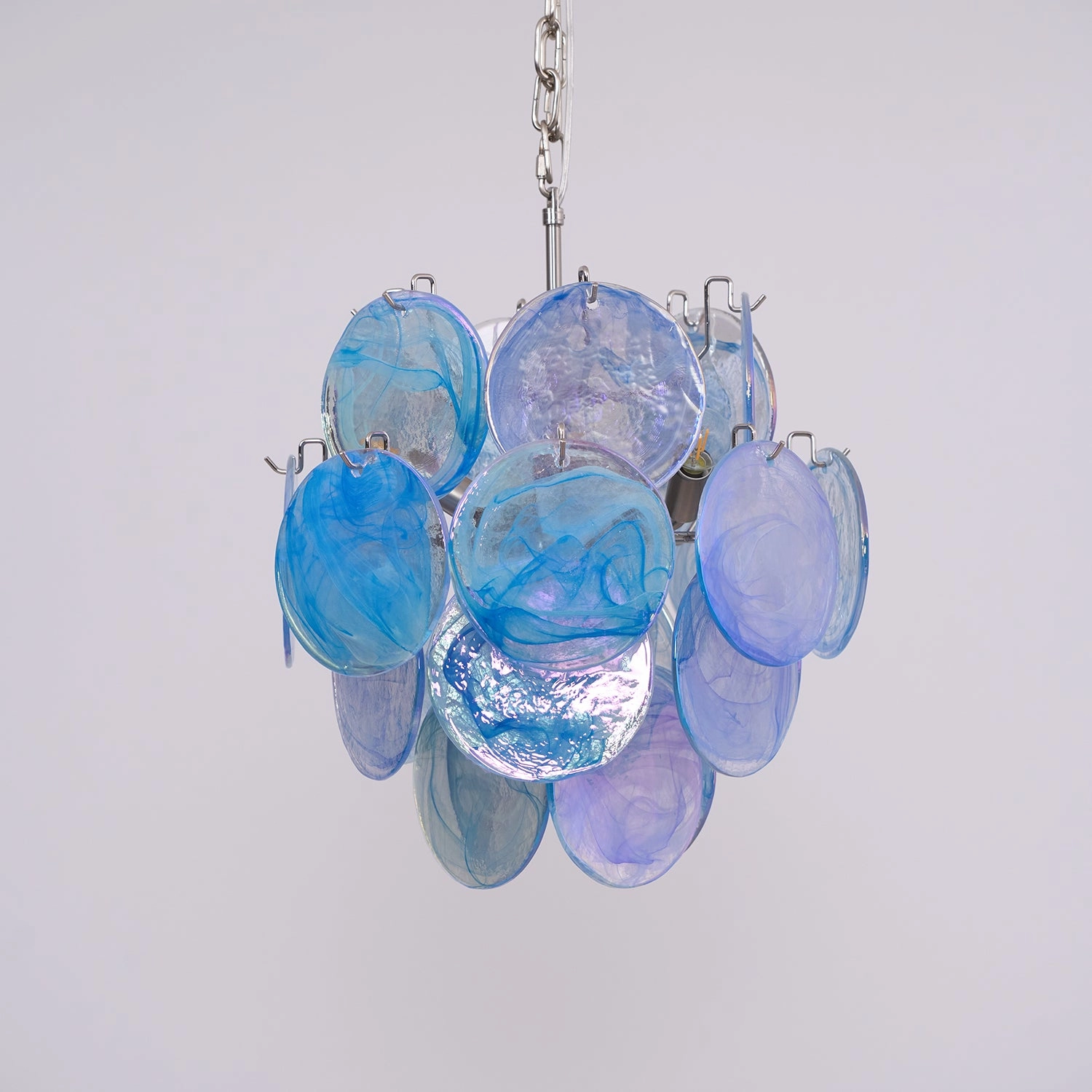 Blue Vistosi Disc Chandelier
