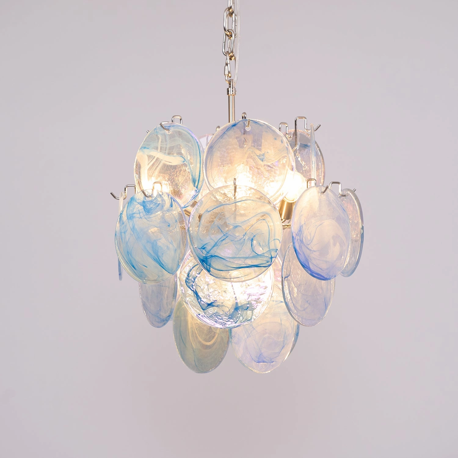 Blue Vistosi Disc Chandelier