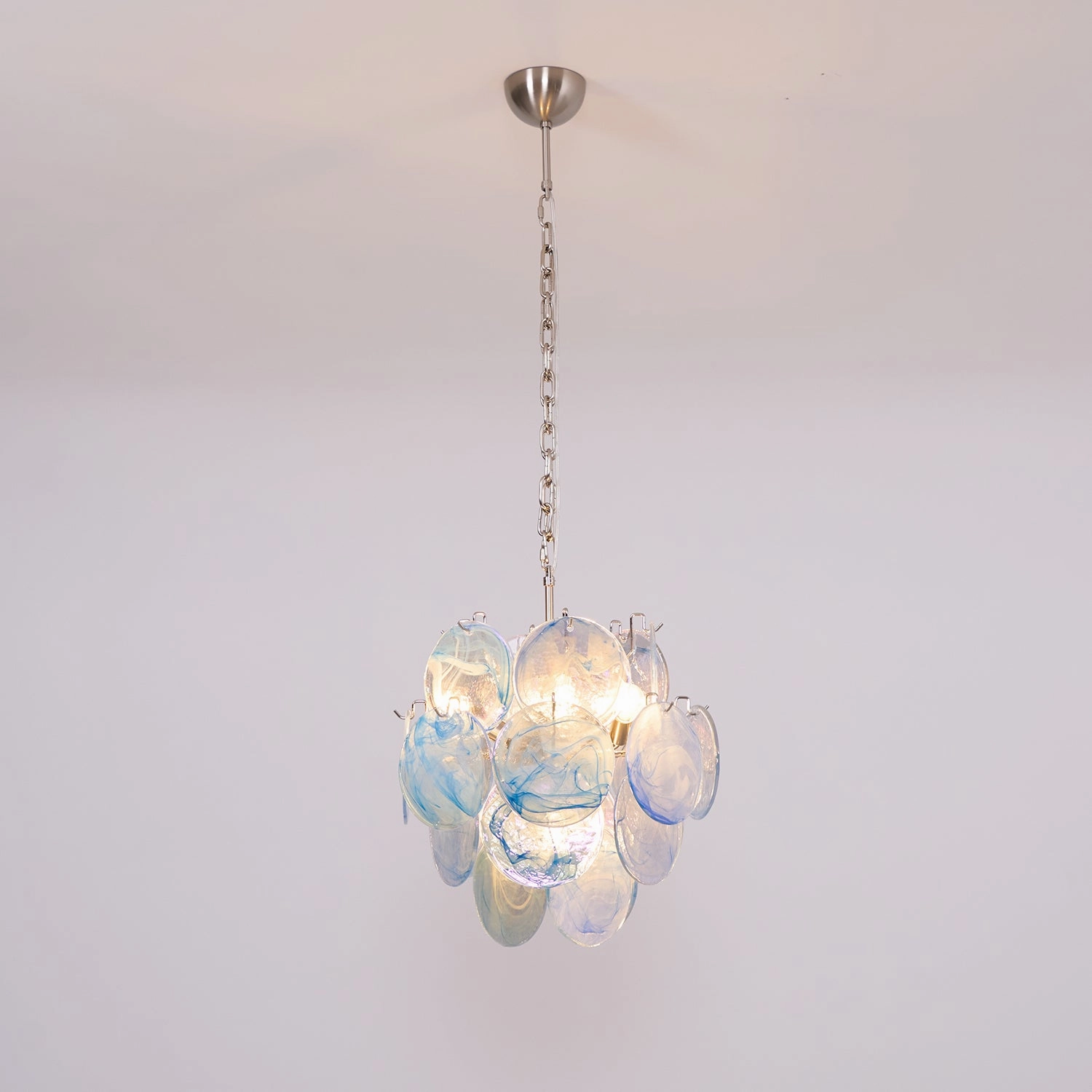 Blue Vistosi Disc Chandelier