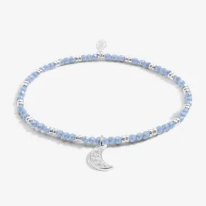 Boho Beads Moon Dark Blue Silver Plated Bracelet 7770 Joma Jewellery
