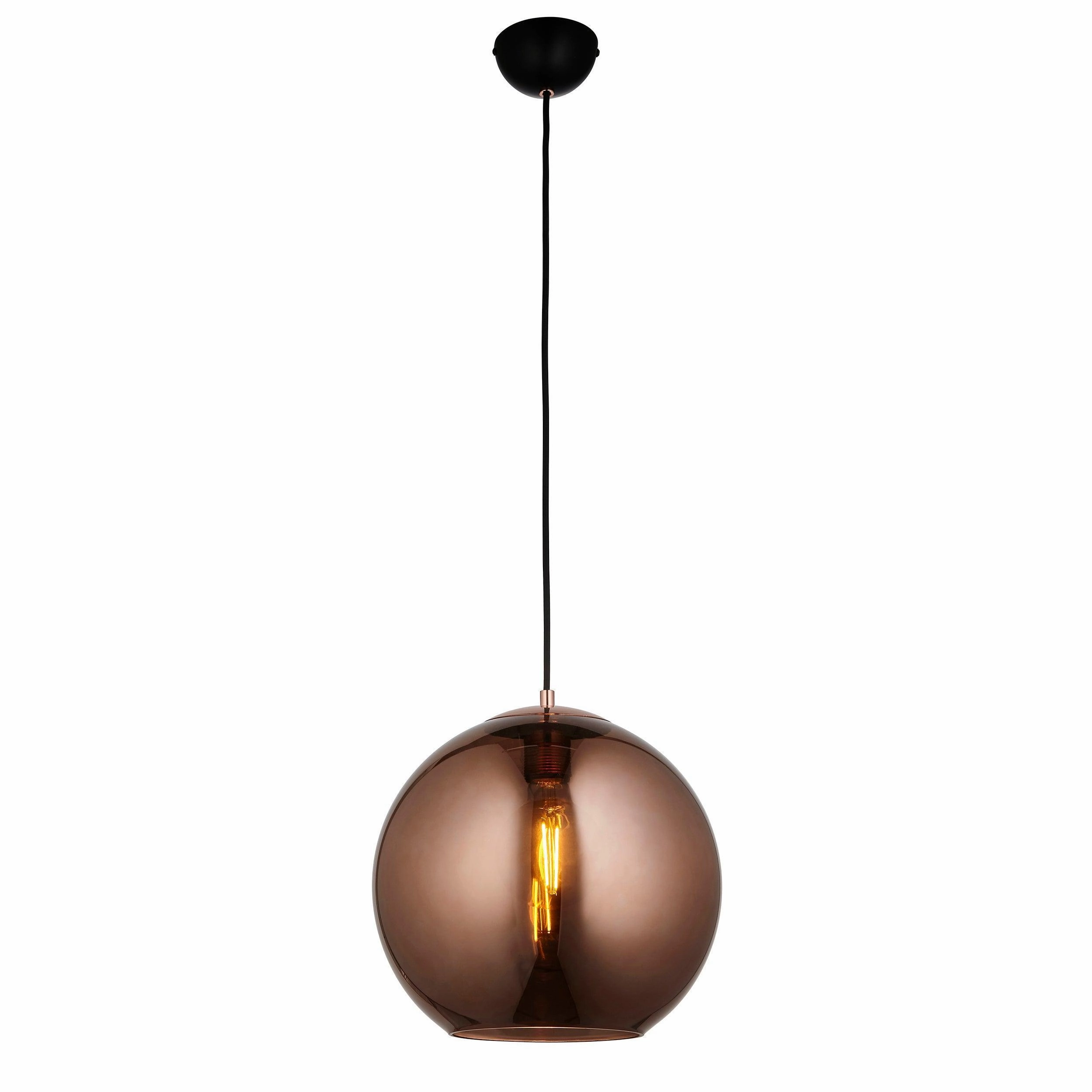 Boli Copper Mirrored Glass Ceiling Pendant