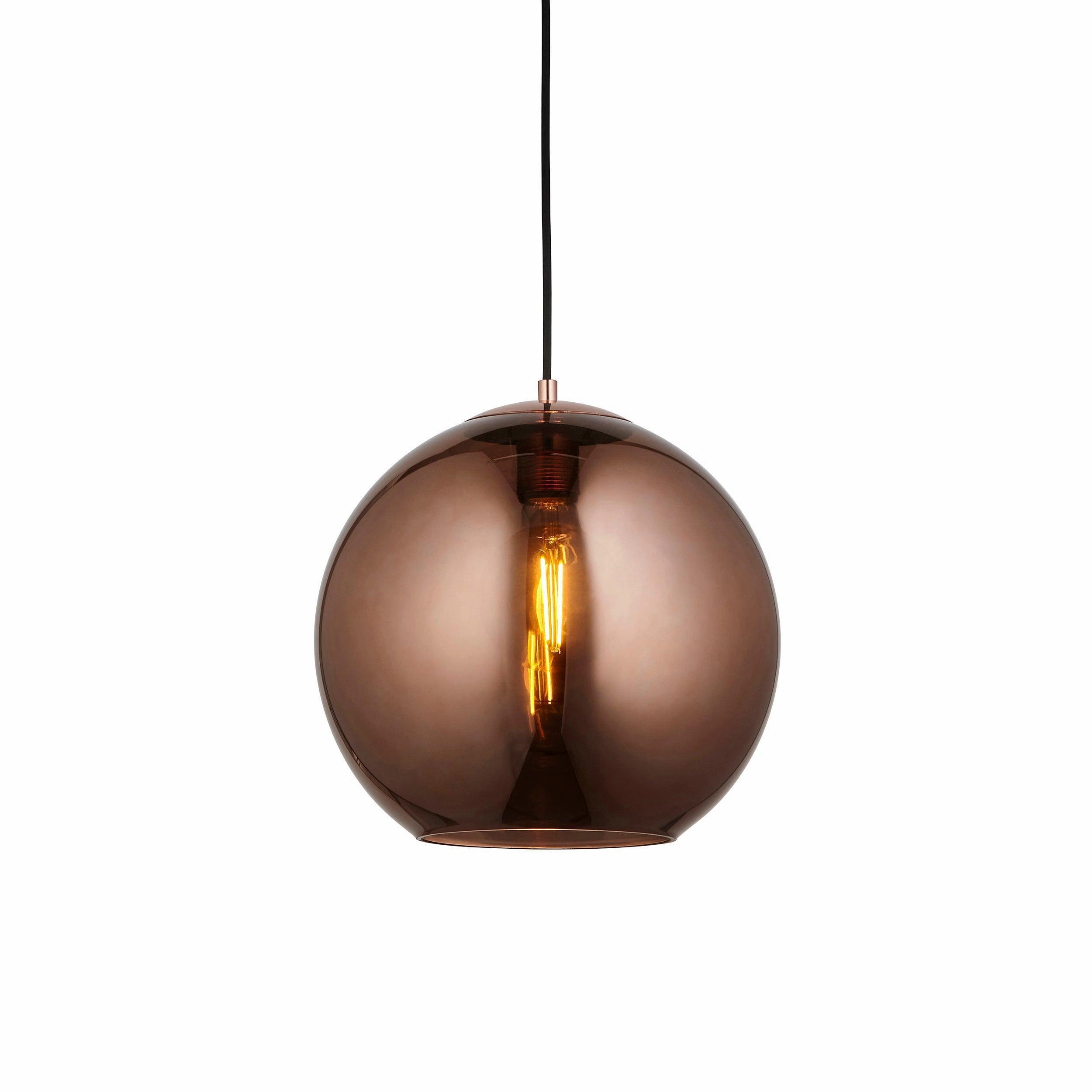 Boli Copper Mirrored Glass Ceiling Pendant