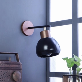 Bon-Bon Black Metal Wall Light by SS Lightings vintage desk lamp