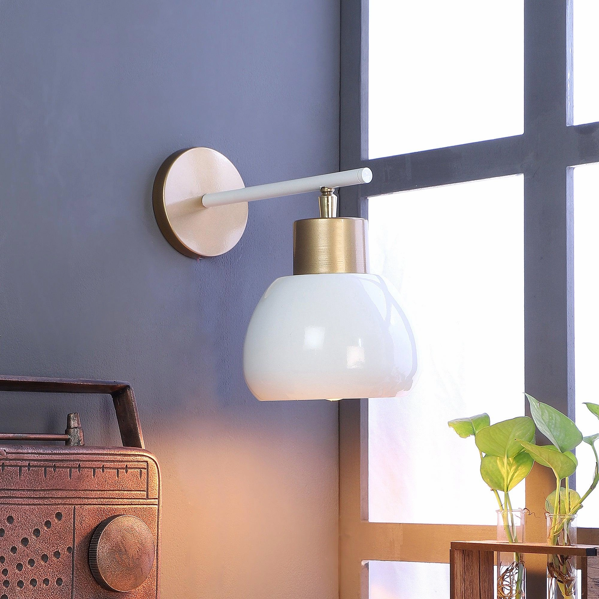 Bon-Bon White Metal Wall Light by SS Lightings