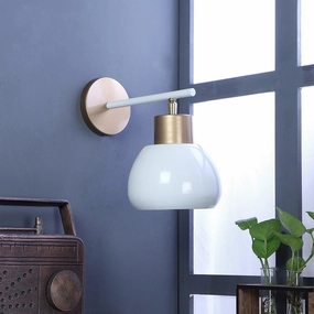 Bon-Bon White Metal Wall Light by SS Lightings vintage desk lamp