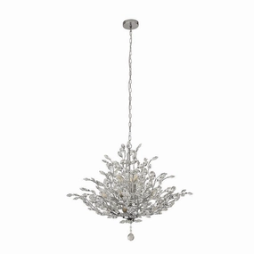 Bouquet 11 Light Chrome Ceiling Pendant - Crystal Glass minimalist ceiling light