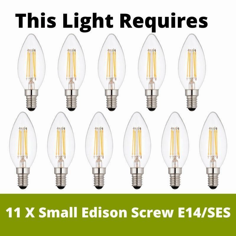 Bouquet 11 Light Chrome Ceiling Pendant - Crystal Glass