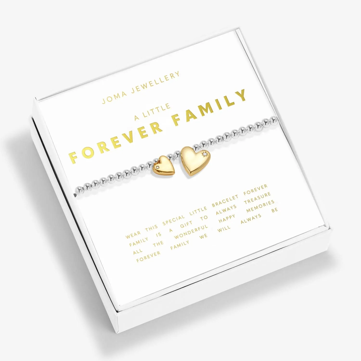 Boxed A Little Forever Family Silver Gold Plated Bracelet 7617 Joma Jewellery
