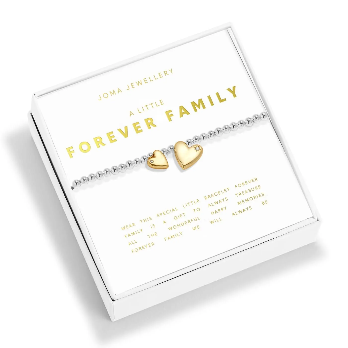 Boxed A Little Forever Family Silver Gold Plated Bracelet 7617 Joma Jewellery