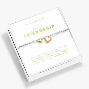 Boxed A Little Friendship Silver Gold Plated Bracelet 7616 Joma Jewellery