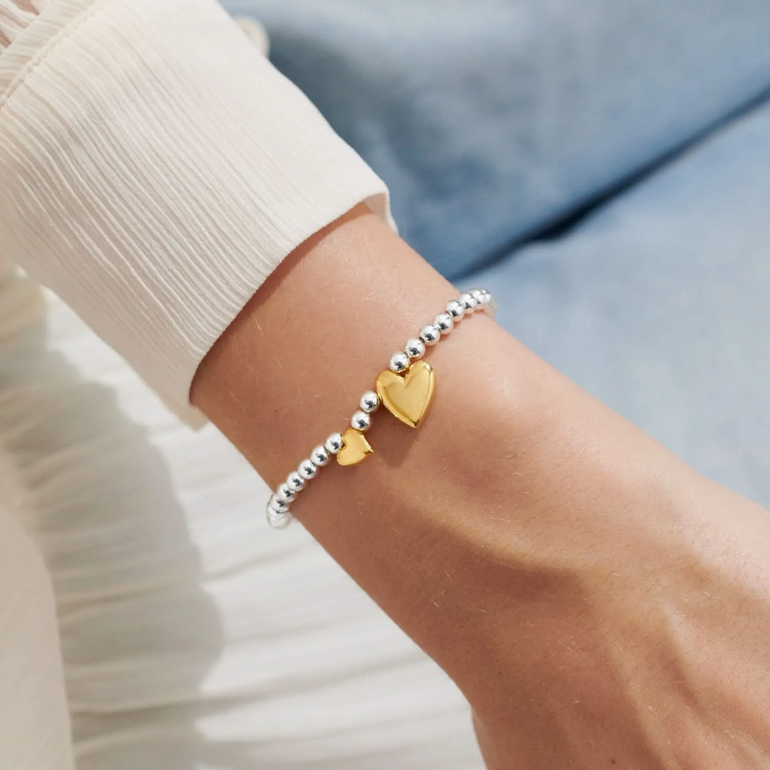 Boxed A Little Friendship Silver Gold Plated Bracelet 7616 Joma Jewellery