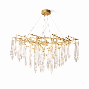 Branchs Brass Chandelier flowerpot LED lamp