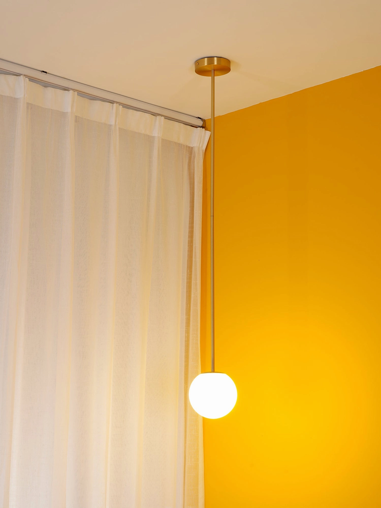 Brass Architectural Pendant Light