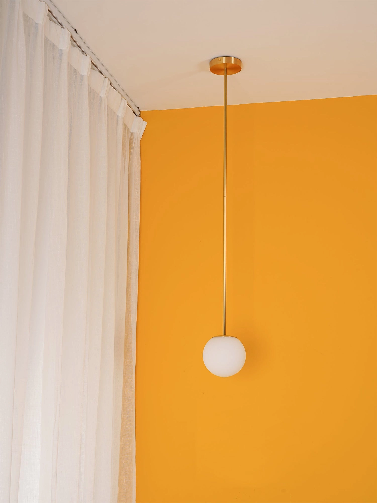Brass Architectural Pendant Light
