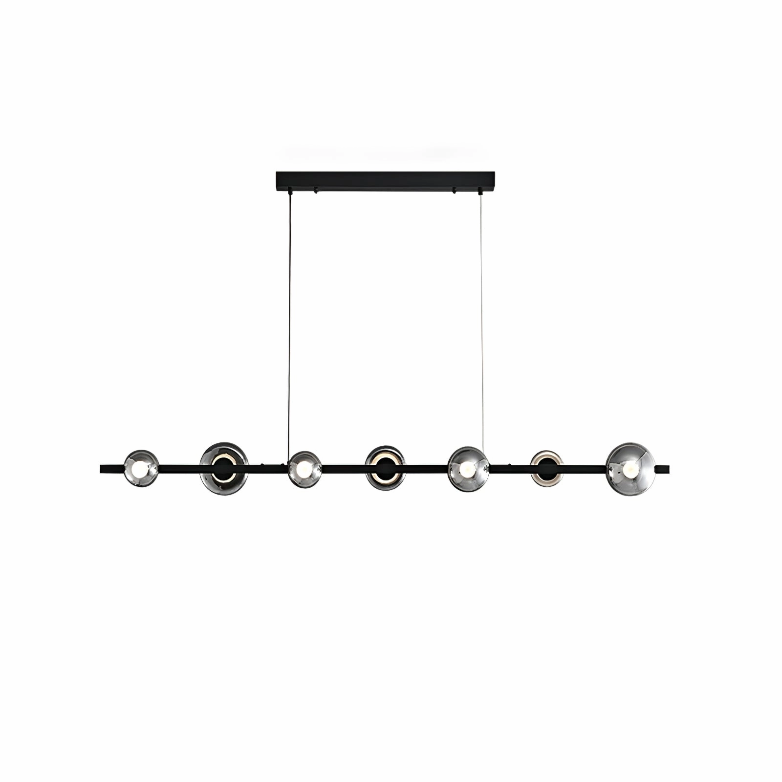 Brass Bar Glass Chandelier