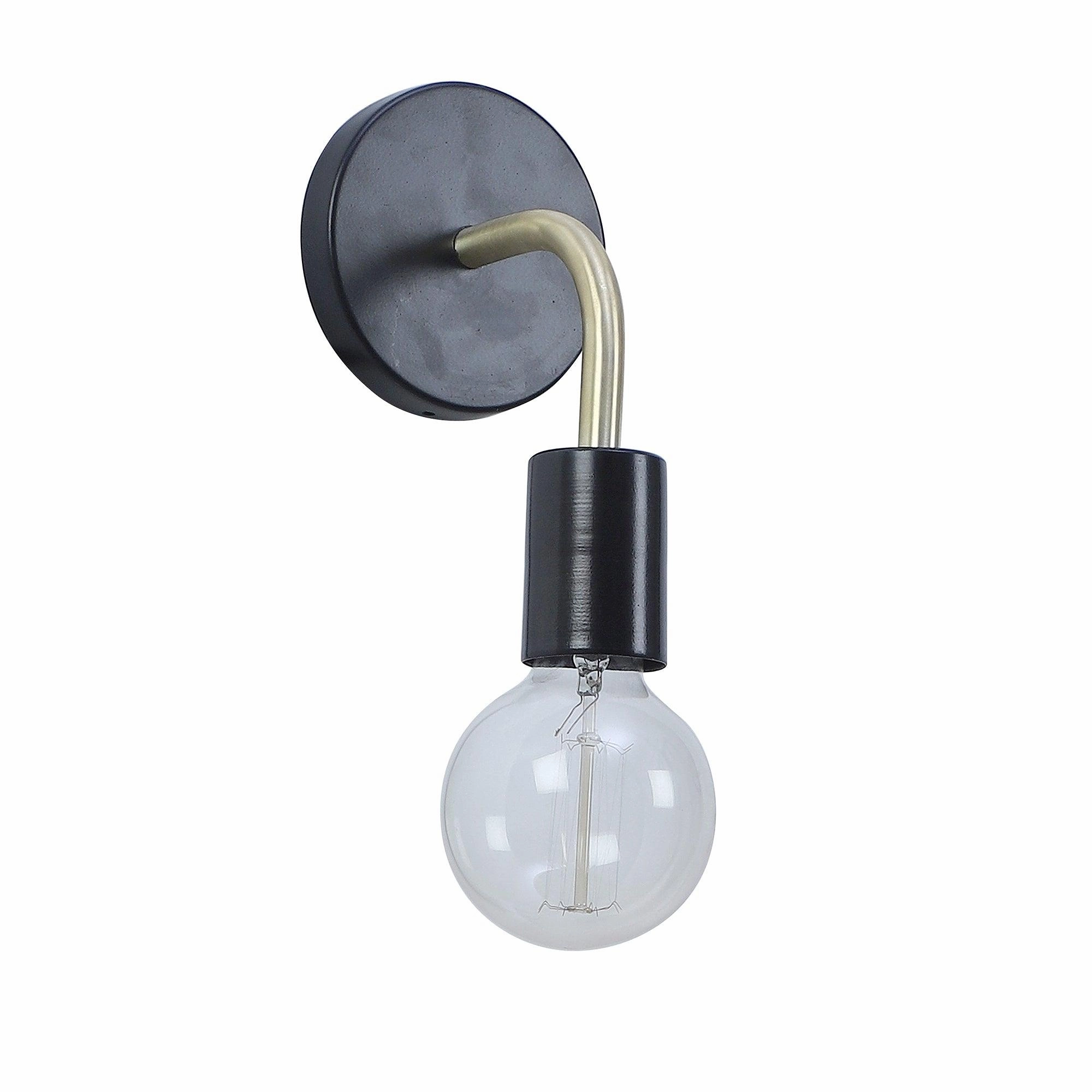 Brass Black Metal Wall Light by SS Lightings