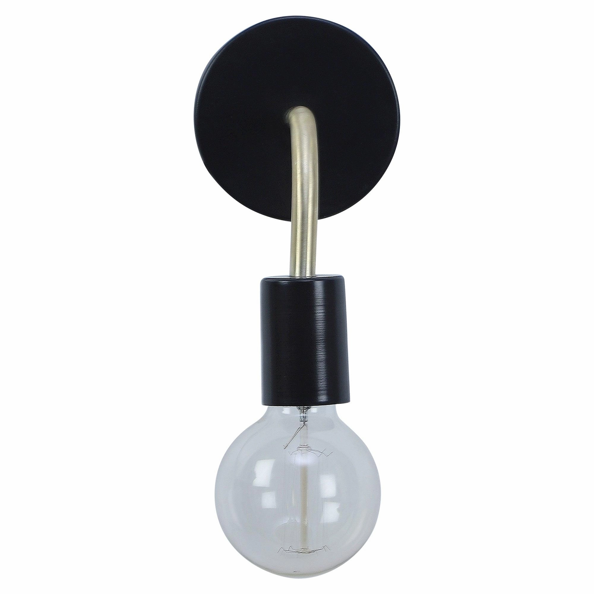 Brass Black Metal Wall Light by SS Lightings