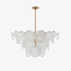 Brass Discs Cascading Chandelier modern modeling table light