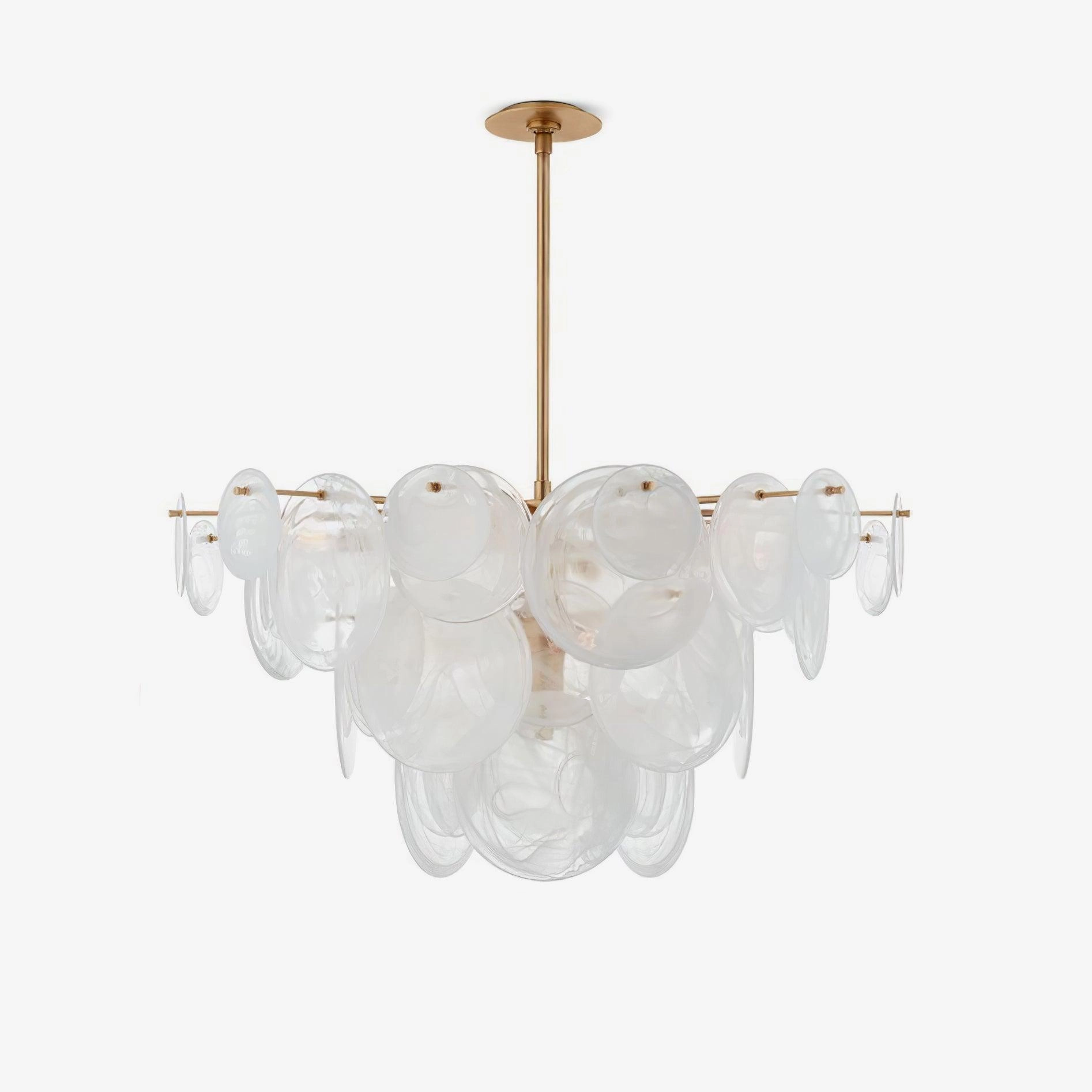 Brass Discs Cascading Chandelier modern modeling table light