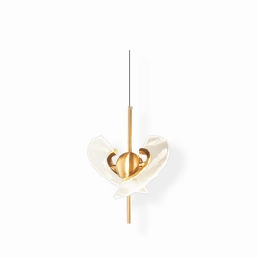 Brass Feather Pendant Lamp minimalist ceiling light