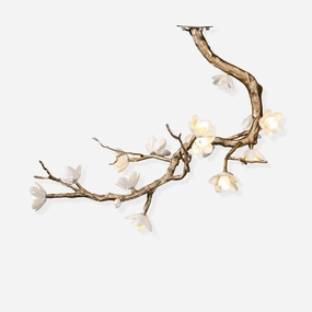 Brass Flower Branch Chandelier modern modeling table light