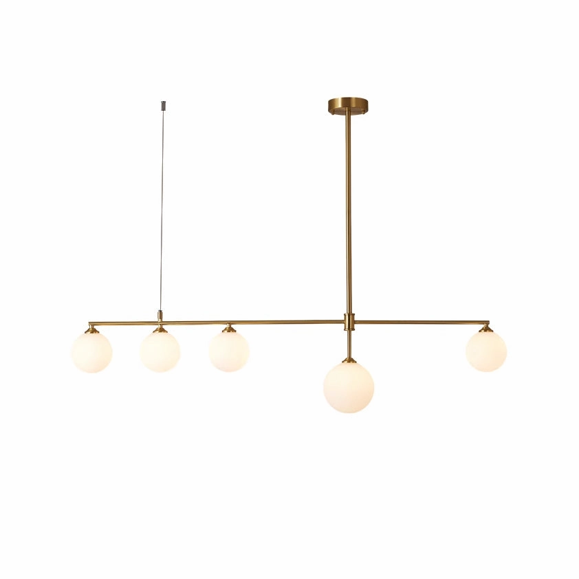 Brass Globe Chandelier