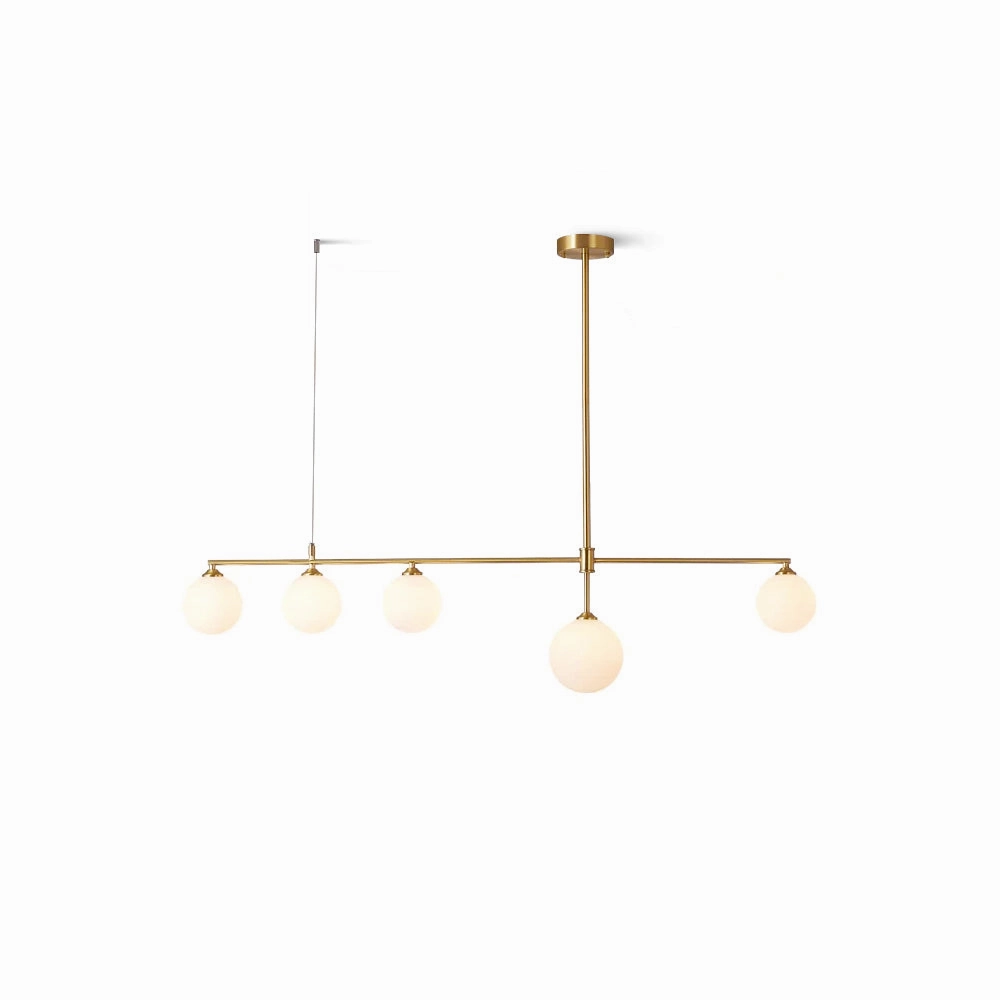 Brass Globe Chandelier