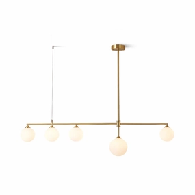 Brass Globe Chandelier flowerpot LED lamp
