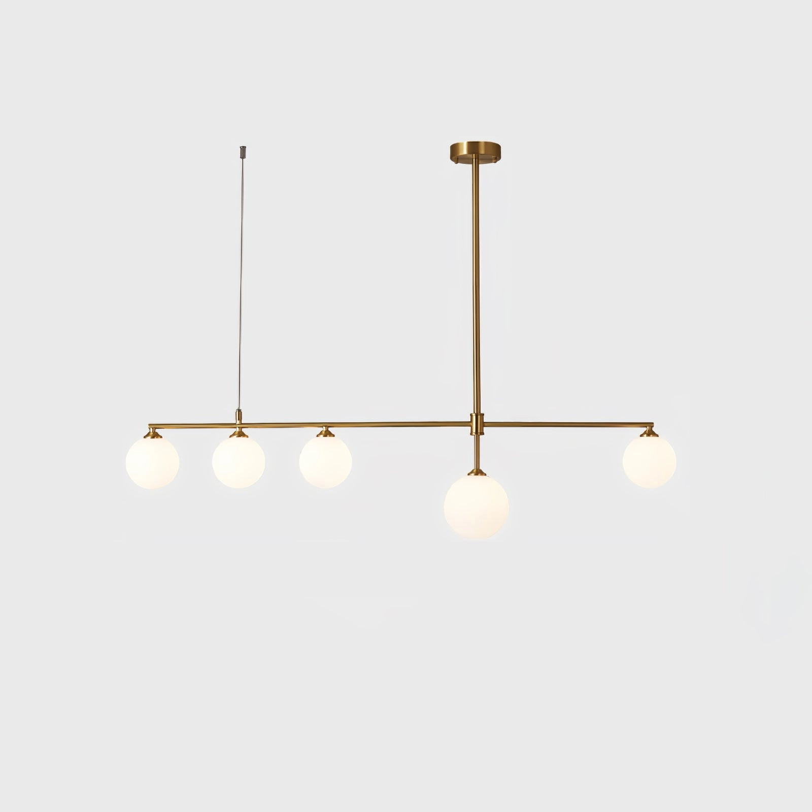Brass Globe Chandelier
