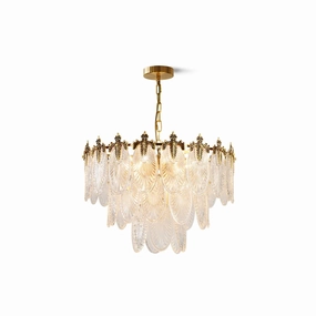 Brass Leaves Chandelier flowerpot LED lamp