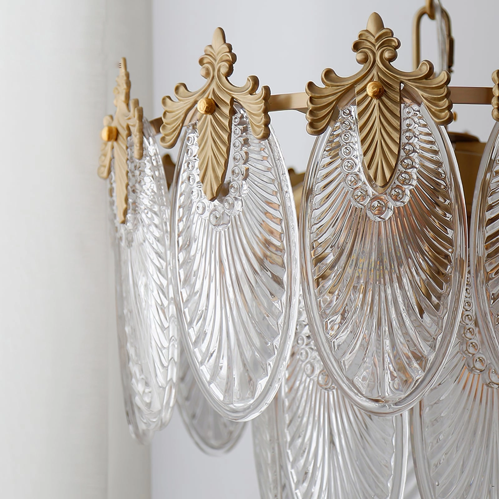 Brass Leaves Chandelier