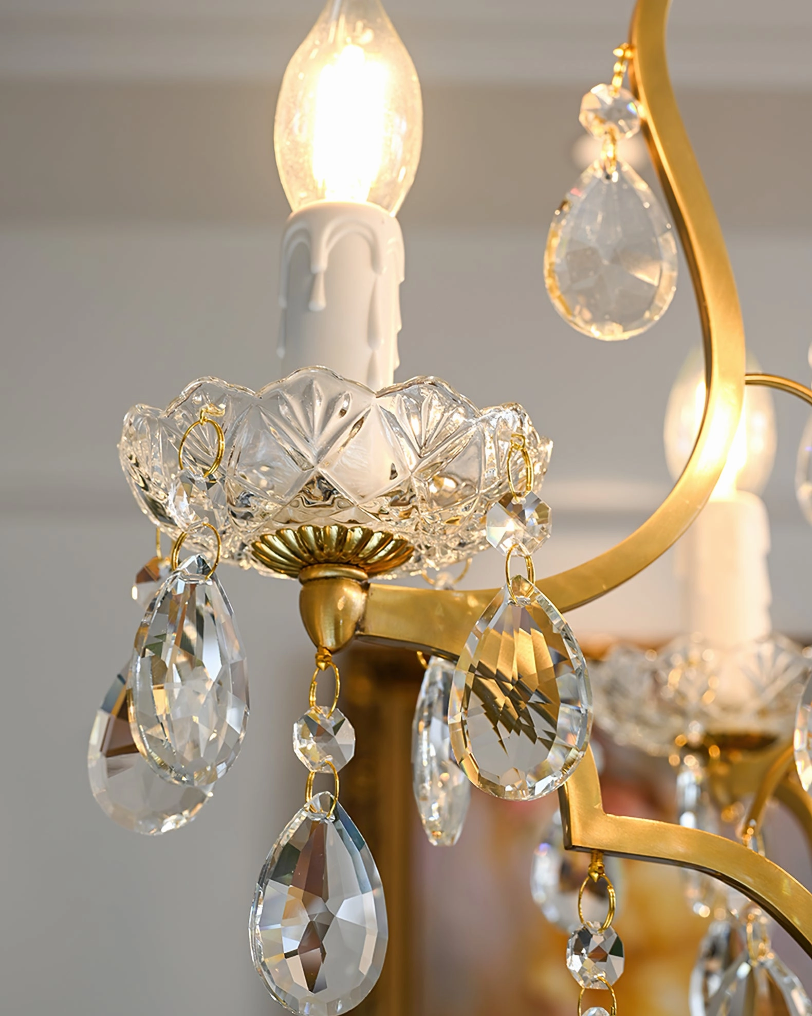 Brass Scrolls Chandelier