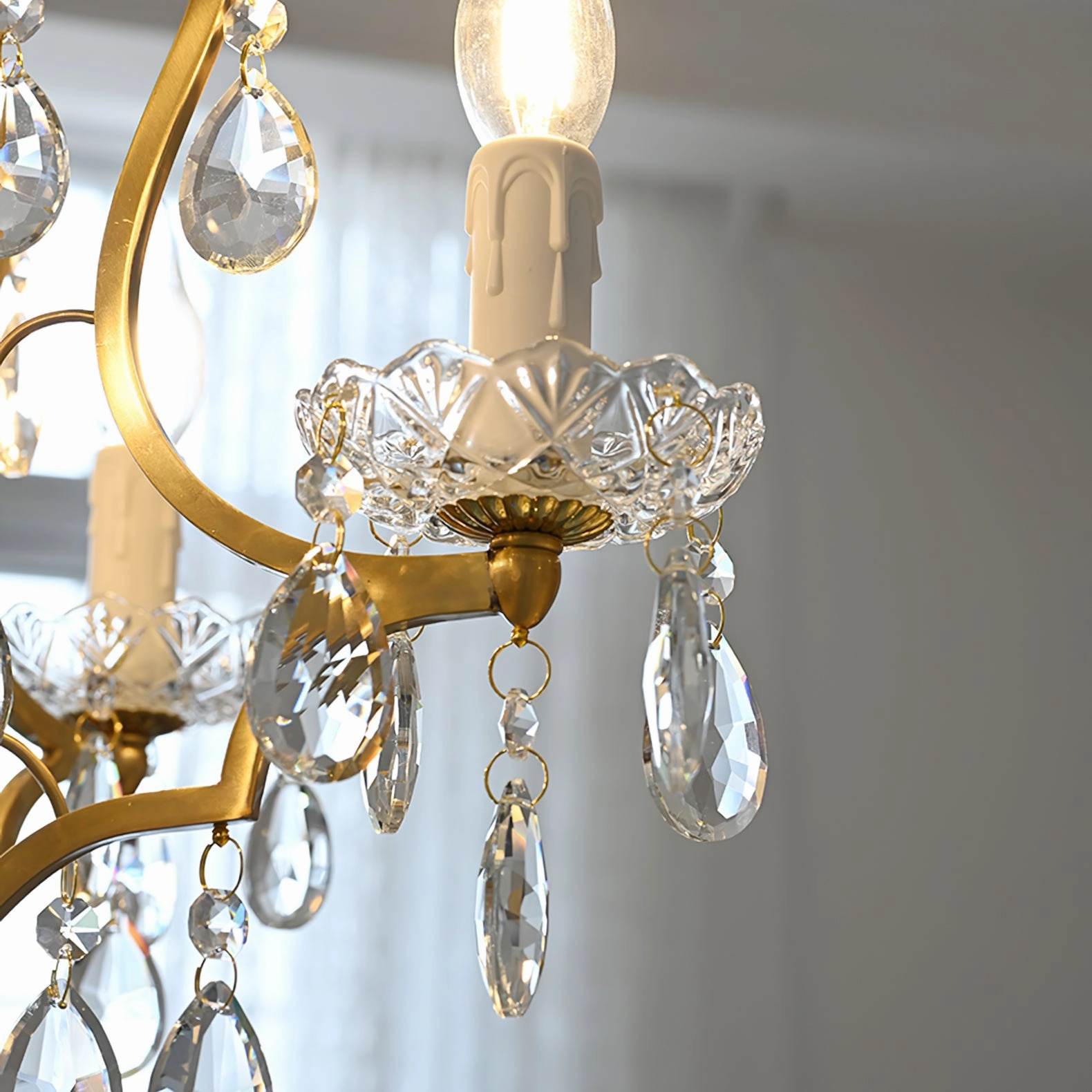 Brass Scrolls Chandelier