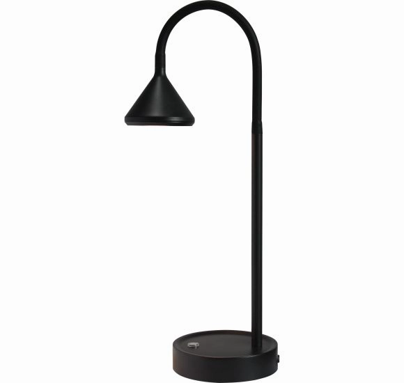 BRASSO SORT LED OG USB BORDLAMPE ambient lighting fixture