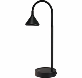 BRASSO SORT LED OG USB BORDLAMPE ambient lighting fixture