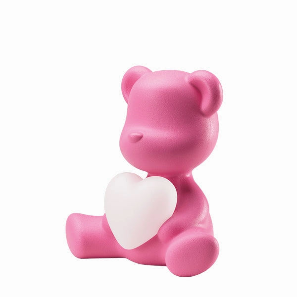 Bright Pink Teddy Love XS decorative indoor light