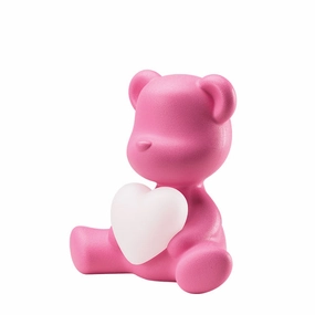 Bright Pink Teddy Love XS decorative indoor light