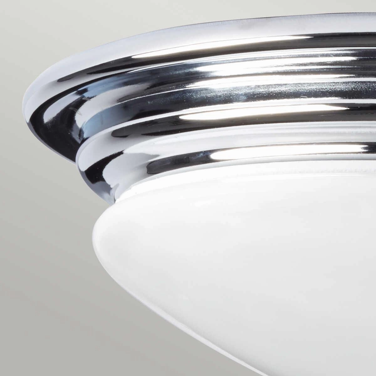 Brompton Polished Chrome Flush LED Bathroom Ceiling Light