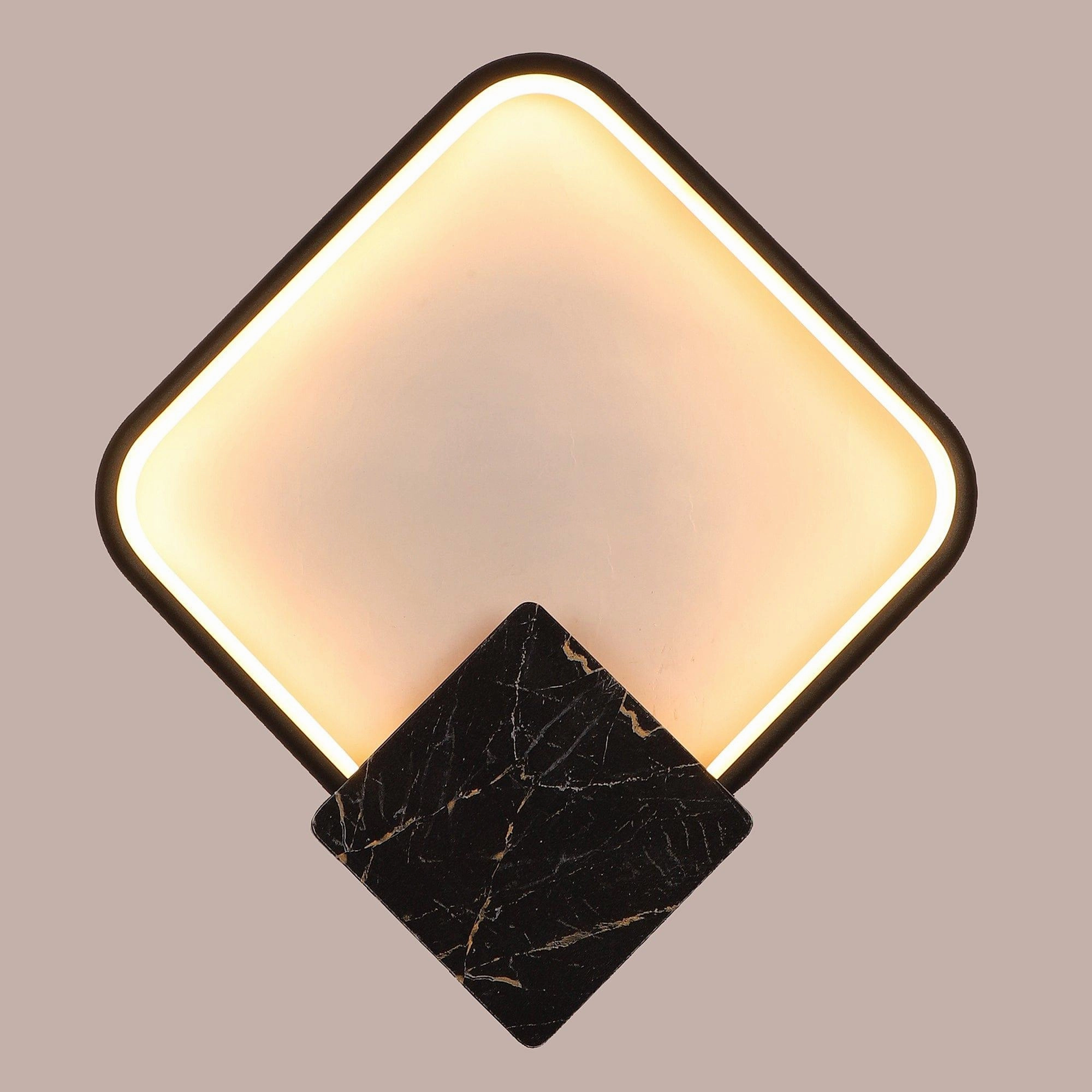 Brown And White Iron Wall Light