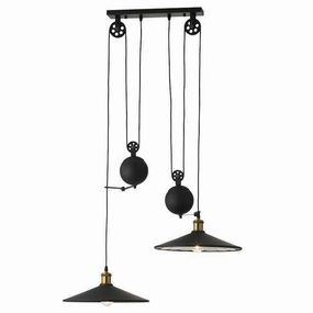 Bulan Black Rise & Fall Double Ceiling Light modern ceiling lamp