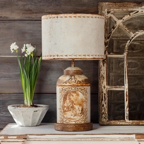 Burnished Pastoral Table Lamp Set rechargeable bedside light