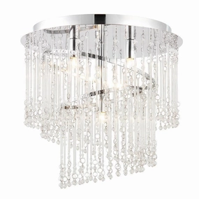 Camille Clear Glass & Chrome 4 Light Ceiling Pendant Ceiling simple ceiling design light