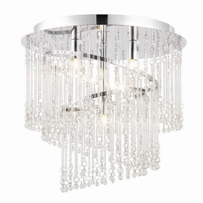 Camille Clear Glass & Chrome 4 Light Ceiling Pendant Ceiling modern ceiling lamp