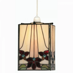 Camillo Red Tiffany Easy Fit Ceiling Lamp Shade simple ceiling design light