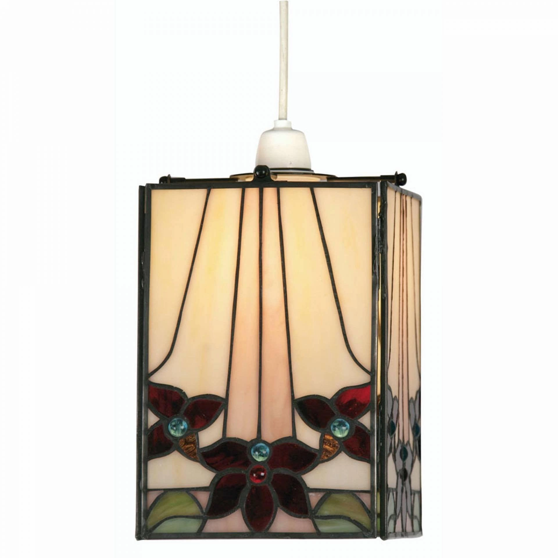 Camillo Red Tiffany Easy Fit Ceiling Lamp Shade simple ceiling design light